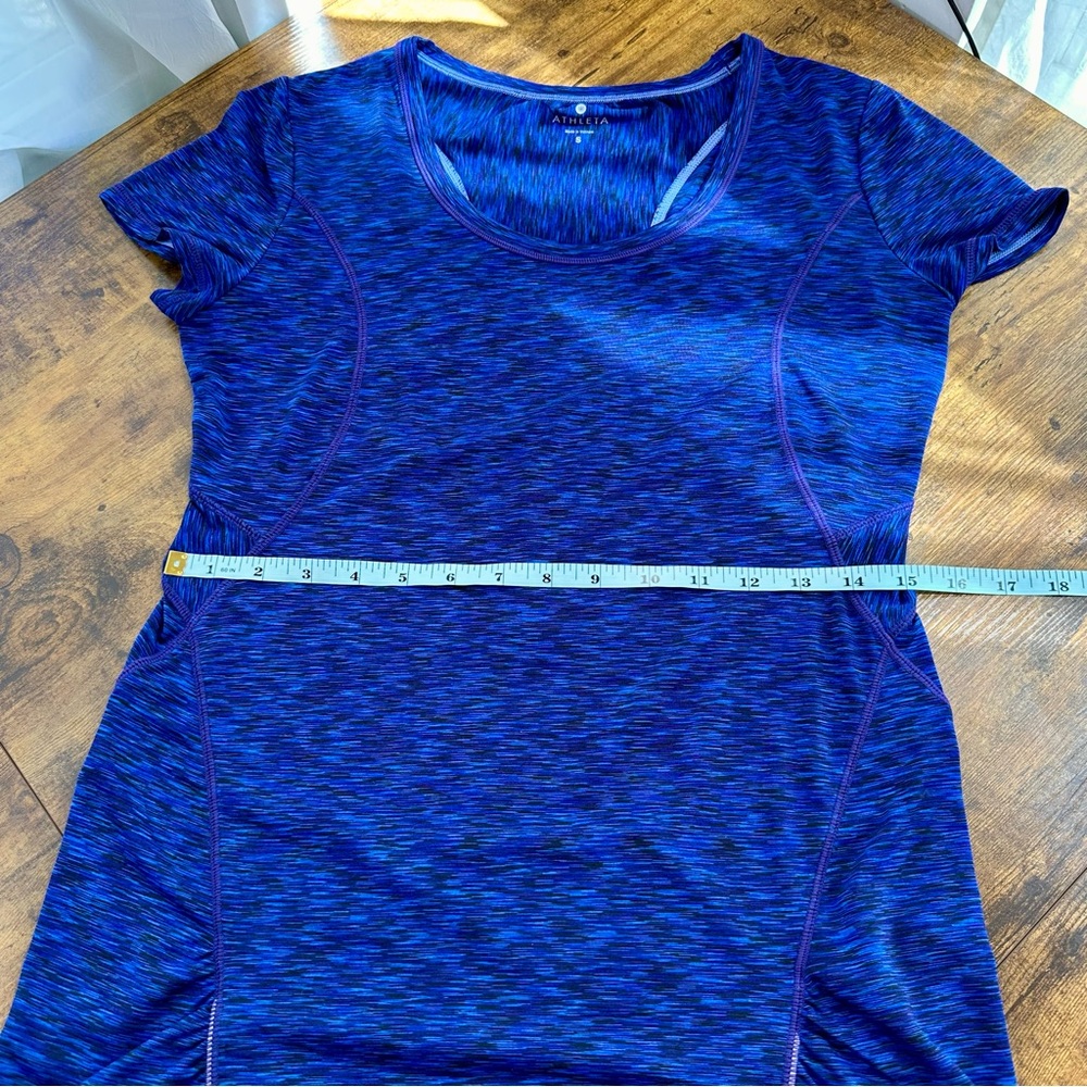 Athleta Purple and Blue Pop Space-Dye Athletic Tee, Small - Picture 9 of 12